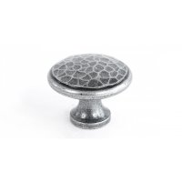 Pewter Hammered Cabinet Knob - Large