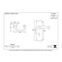Black Cottage Lever Lock Set