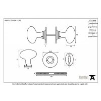 Black Oval Mortice/Rim Knob Set