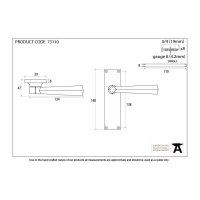 Black Straight Lever Latch Set