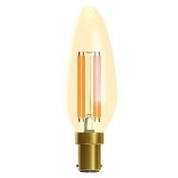 Bell 4W LED Vintage Candle Dimmable - SBC, Amber, 2000K (01452)