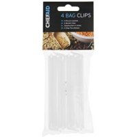 Chef Aid 4 Pack Bag Clips - 11cm