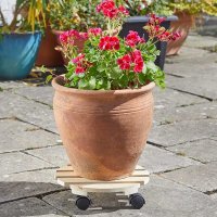 Smart Garden 30cm Wooden Pot Caddy FSC 1 - Natural