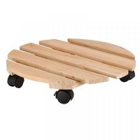 Smart Garden 30cm Wooden Pot Caddy FSC 1 - Natural