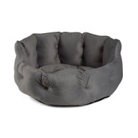 Zoon Button-Tufted Round Bed Slate - Medium