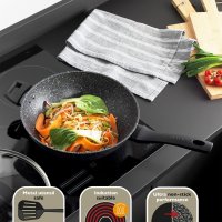 Salter Megastone 28cm Wok - Silver