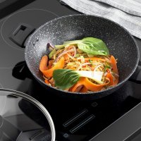 Salter Megastone 28cm Wok - Silver