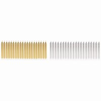 Premier Decorations Mini Candles 10cm (Pack of 20) - Assorted Gold/Silver