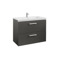 Roca Prisma Anthracite Grey 800mm Basin & Unit with 2 Drawers