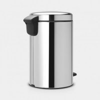 Brabantia NewIcon 12 Litre Pedal Bin in Brilliant Steel
