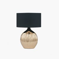 Pacific Lifestyle Gemini Etched Ceramic Table Lamp - Gold