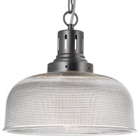 Dar Tack 1 Light Glass Pendant Industrial Nickel