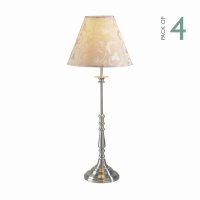 Blenheim Table Lamp Polished Nickel c/w Ble815 Ivory Shade