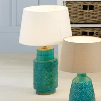 Pacific Lifestyle Sidra Aquamarine Stoneware Etch Detail Table Lamp Base