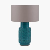 Pacific Lifestyle Sidra Aquamarine Stoneware Etch Detail Table Lamp Base