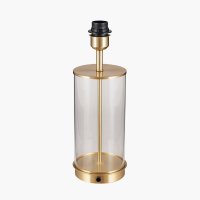 Pacific Lifestyle Westwood Clear Glass and Champagne Metal Table Lamp Base