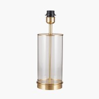 Pacific Lifestyle Westwood Clear Glass and Champagne Metal Table Lamp Base