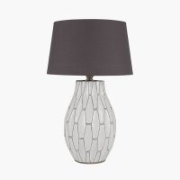 Pacific Lifestyle Gaudi White Stoneware Geometric Table Lamp Base
