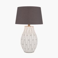 Pacific Lifestyle Gaudi White Stoneware Geometric Table Lamp Base