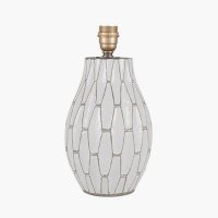 Pacific Lifestyle Gaudi White Stoneware Geometric Table Lamp Base