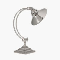 Pacific Lifestyle Kensington Metal Arched Arm Task Table Lamp - Nickel