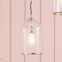 Pacific Lifestyle Cloche Clear Glass and Silver Pendant
