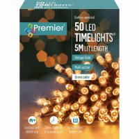 Premier Decorations Timelights Battery Operated Multi-Action 50 LED - Vintage Gold