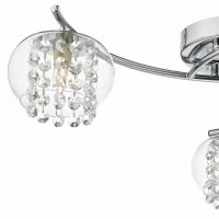 Dar Elma 3 Light Semi Flush Light Polished Chrome / Clear