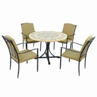 Avignon Dining Table With 4 Ascot Deluxe Chairs Set