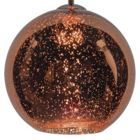 Dar Speckle 1 Light Electro Plated Pendant Copper Finish