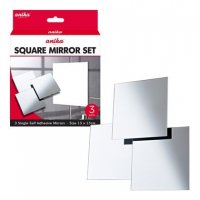 Anika Self Adhesive Mirrors 3pk Small Square