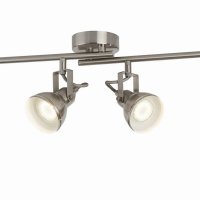 Searchlight Focus 4 Light Industrial Spotlight Bar - Satin Silver