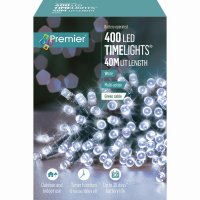 Premier Decorations Timelights B/O Multi-Action 400 LED - White