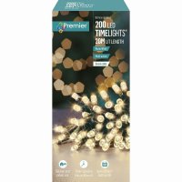 Premier Decorations Timelights Battery Operated Multi-Action 200 LED - Warm White