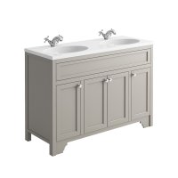Harrogate Duchy Dovetail Grey 1200mm Vanity Unit & Double Basin