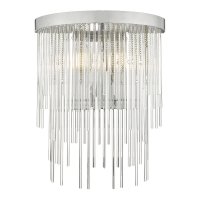 Isla 2 Light Wall Light Polished Chrome And Clear Glass