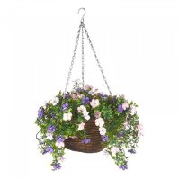 Faux Decor Easy Basket - Petunias 30cm