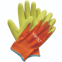 Briers Kids Junior Diggers Gloves - Age 6-10 Years - Orange & Green