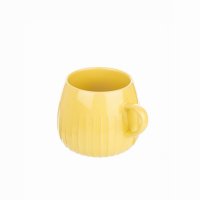 Siip Solid Colour Embossed Round Mug Yellow
