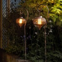 Smart Solar Osman Flaming Lantern (Set of 2)