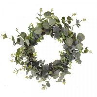 Faux Decor Eucalyptus Whirl Verde 40cm Wreath