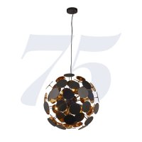 Searchlight Discus 6Lt Black/Gold Pendant