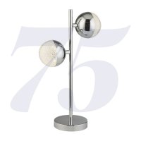 Searchlight Marbles 2Lt Table Lamp - Chrome With Crystal Sand