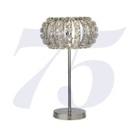 Searchlight Marilyn 1Lt Chrome Table Lamp W Crystal Glass And Crystal Sand Diffuser