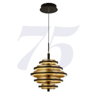 Searchlight Hive Black/Gold Leaf 5Lt Led Pendant