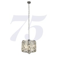 Searchlight Bijou 3Lt Chrome Pendant With Crystal Glass