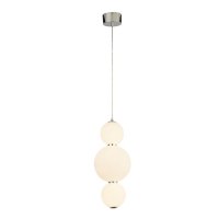 Searchlight Snowball 3 Light Ceiling Pendant Chrome & Opal Glass Shade