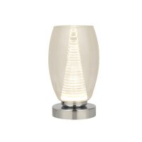 Searchlight Cyclone Table Lamp - Chrome & Clear Glass