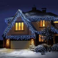 Premier Decorations Snowing IcicleBrights 960 LED with Timer - White