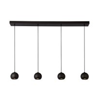 Searchlight Eindhoven 4 Light Matt Black Bar Pendant